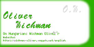 oliver wichman business card